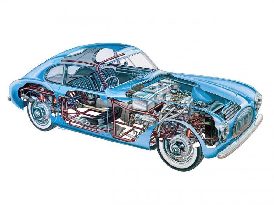 Схема Cisitalia 202 1947 года  (фото 4 из 40)
